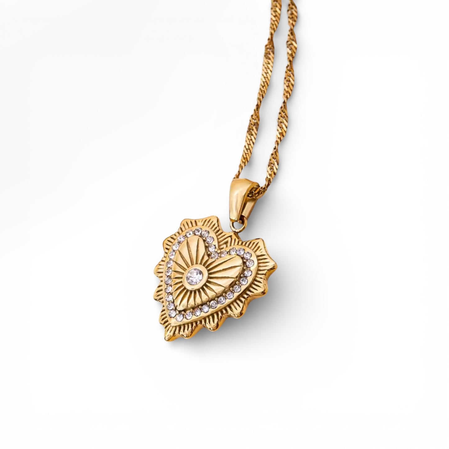 Zircon Heart Necklace