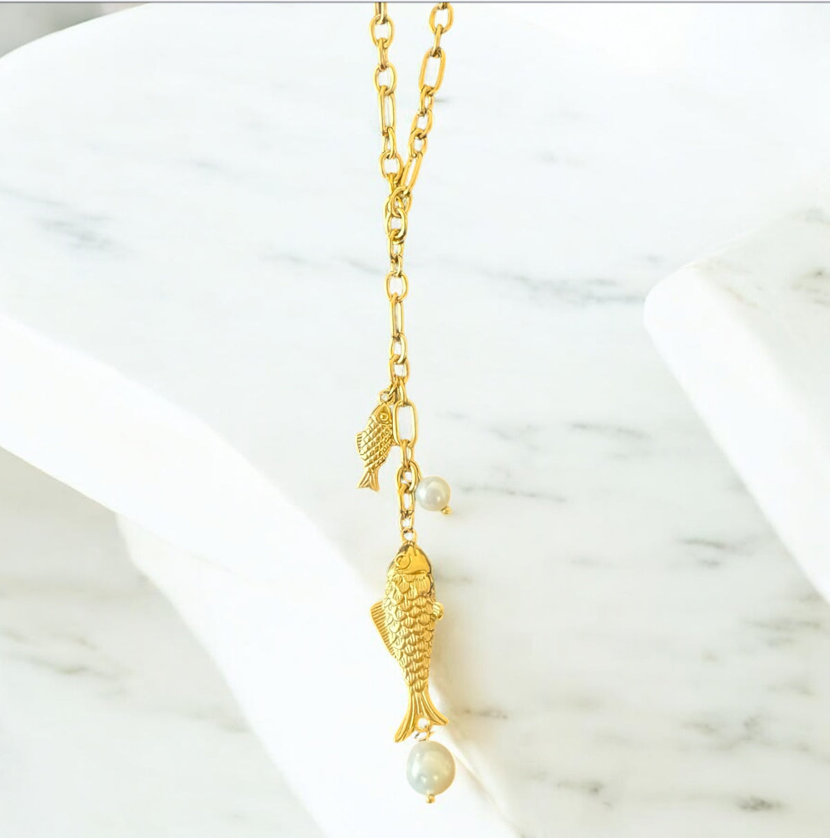 Ocean Fish Charm Necklace