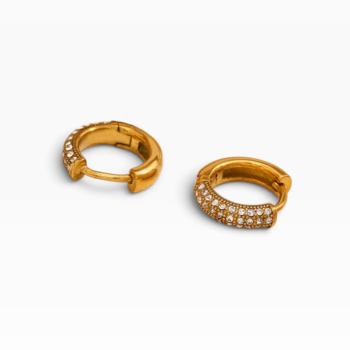 Cassia Pavé Huggie Earrings