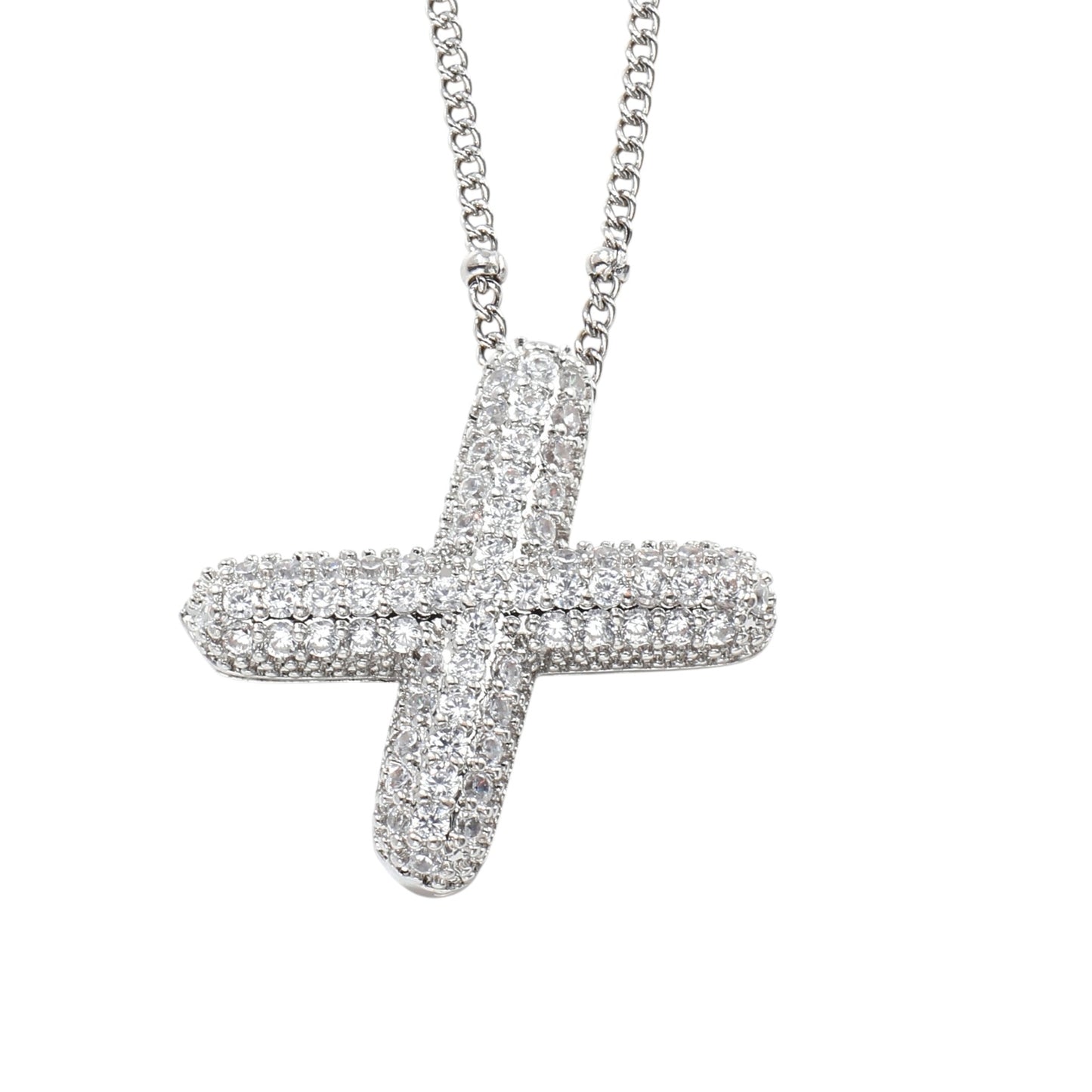 Bubble Zirconia Letters Necklace