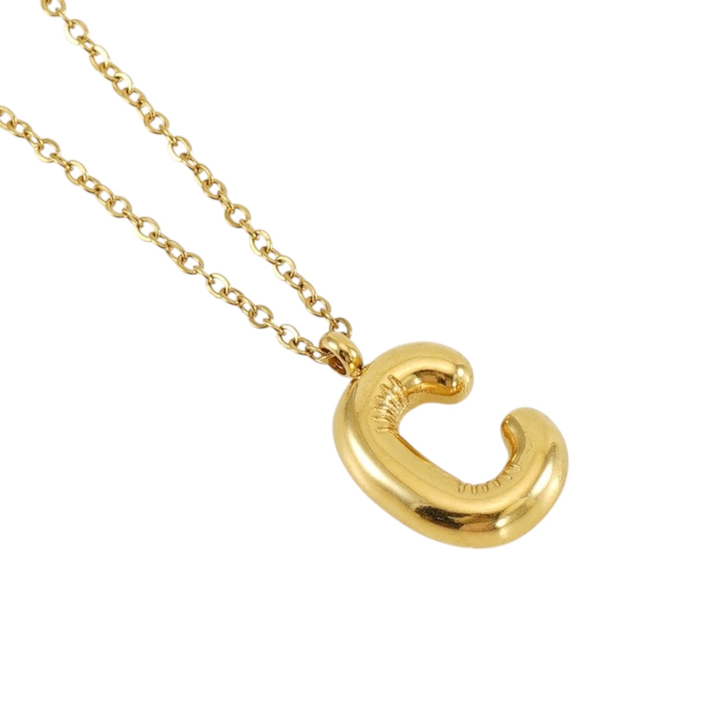 Bubble Zirconia Letters Necklace