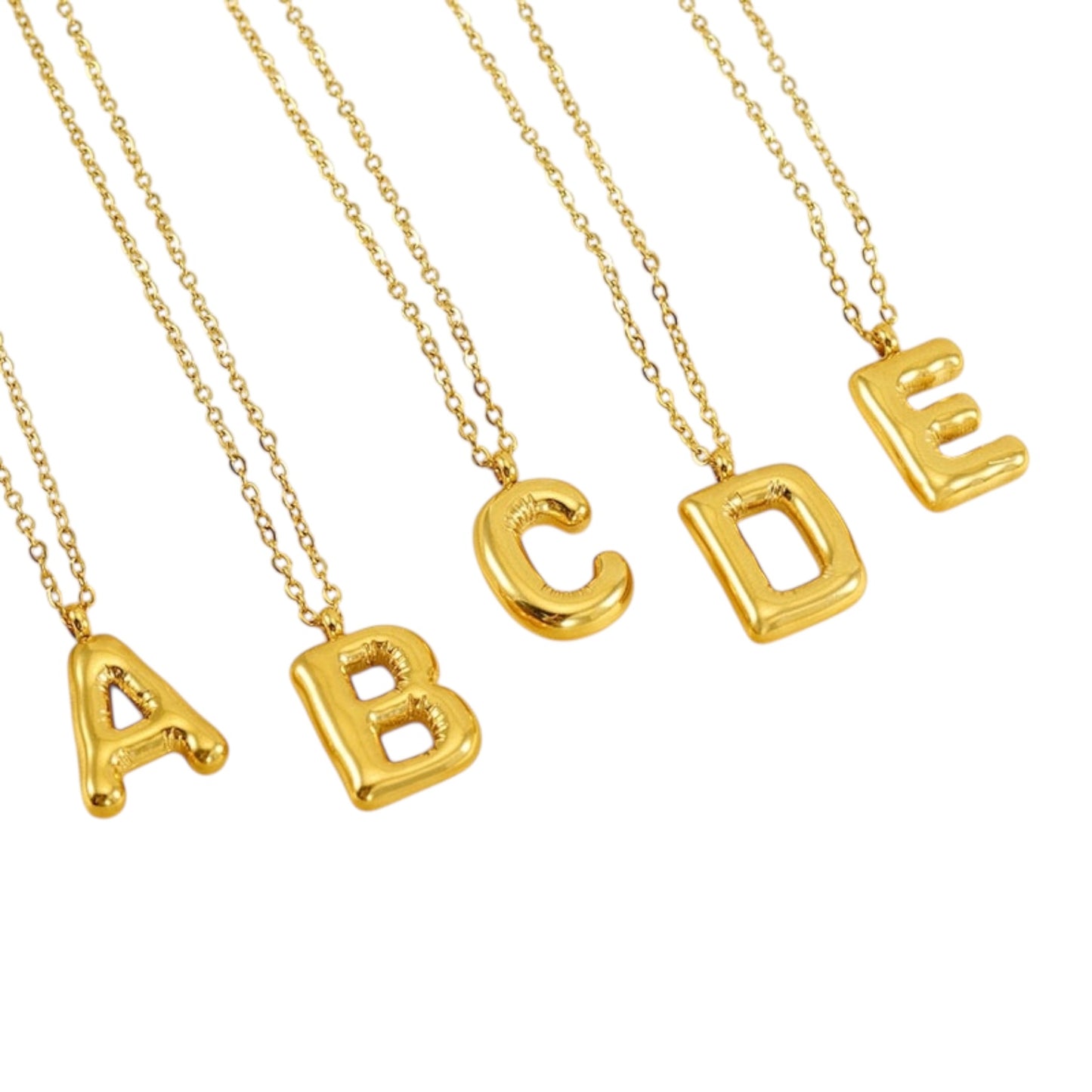 Bubble Zirconia Letters Necklace