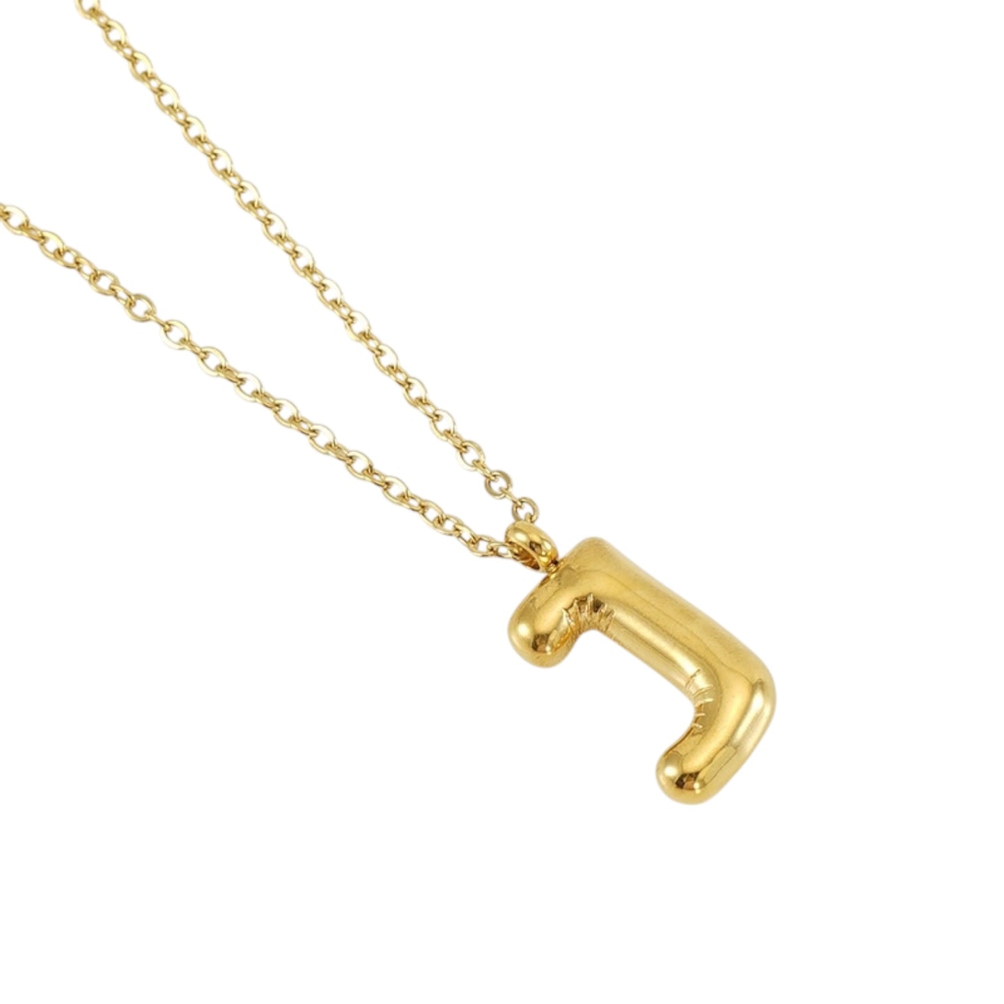 Bubble Zirconia Letters Necklace