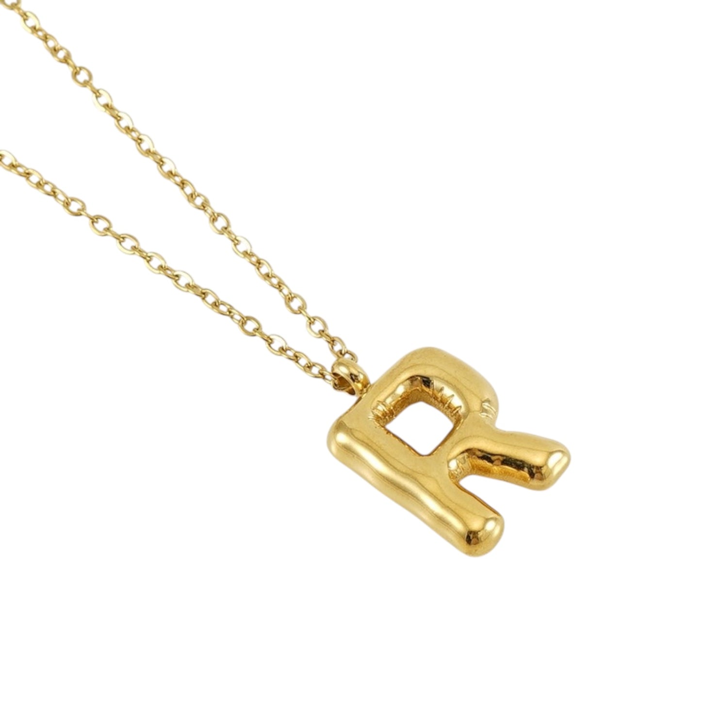 Bubble Zirconia Letters Necklace