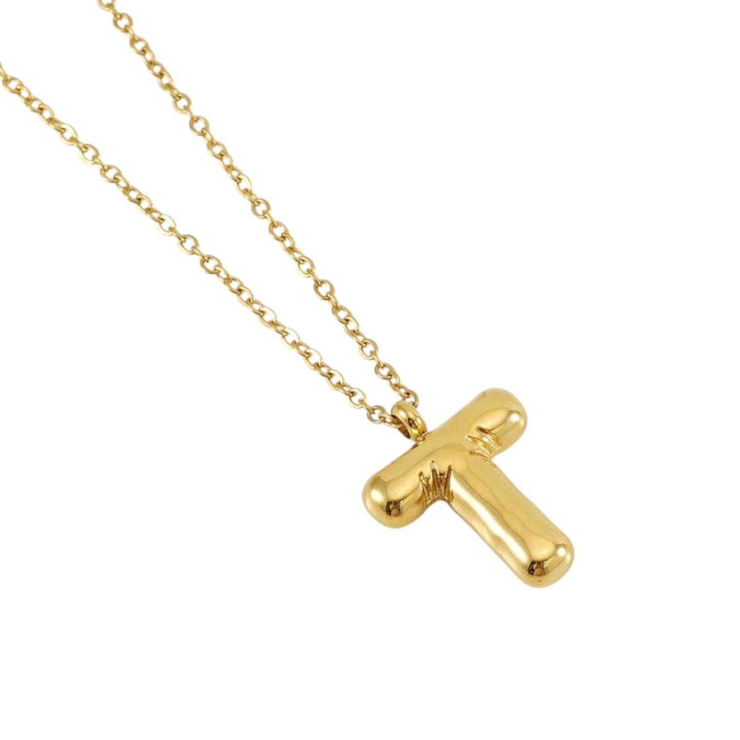 Bubble Zirconia Letters Necklace