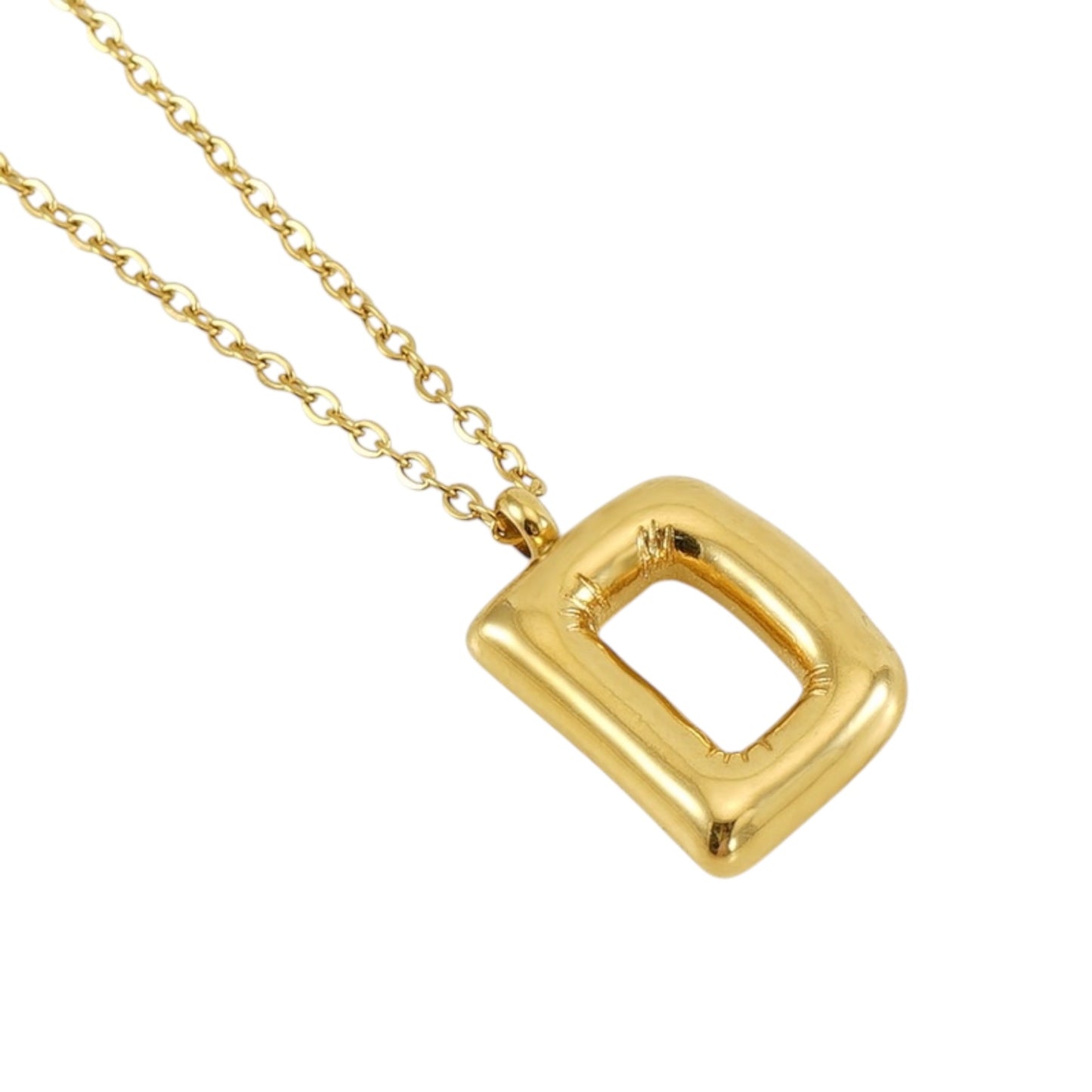 Bubble Zirconia Letters Necklace