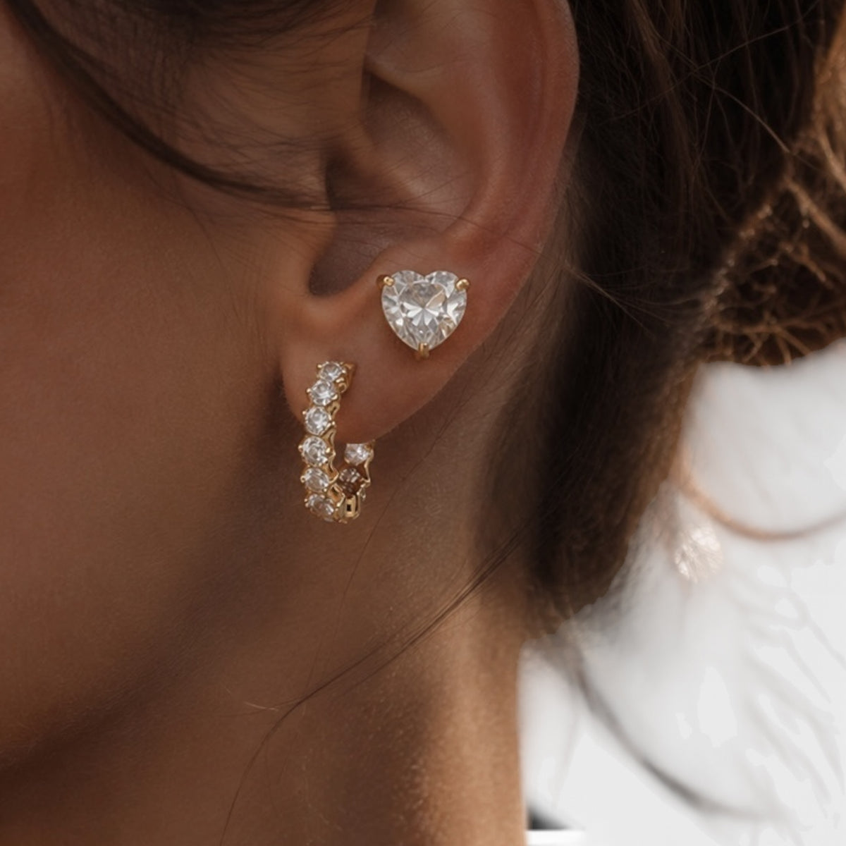 Aurelia Zircon Hoop Earrings