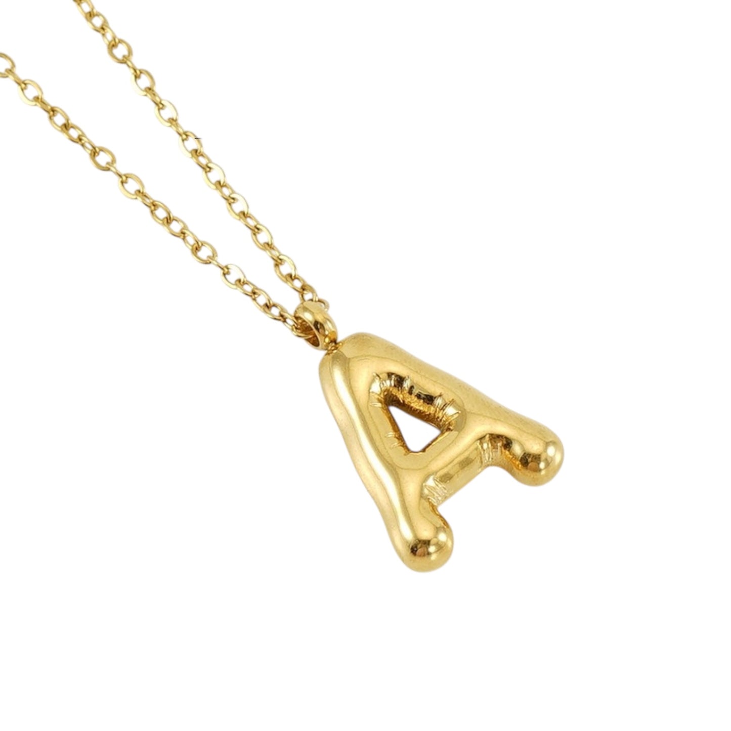 Bubble Zirconia Letters Necklace