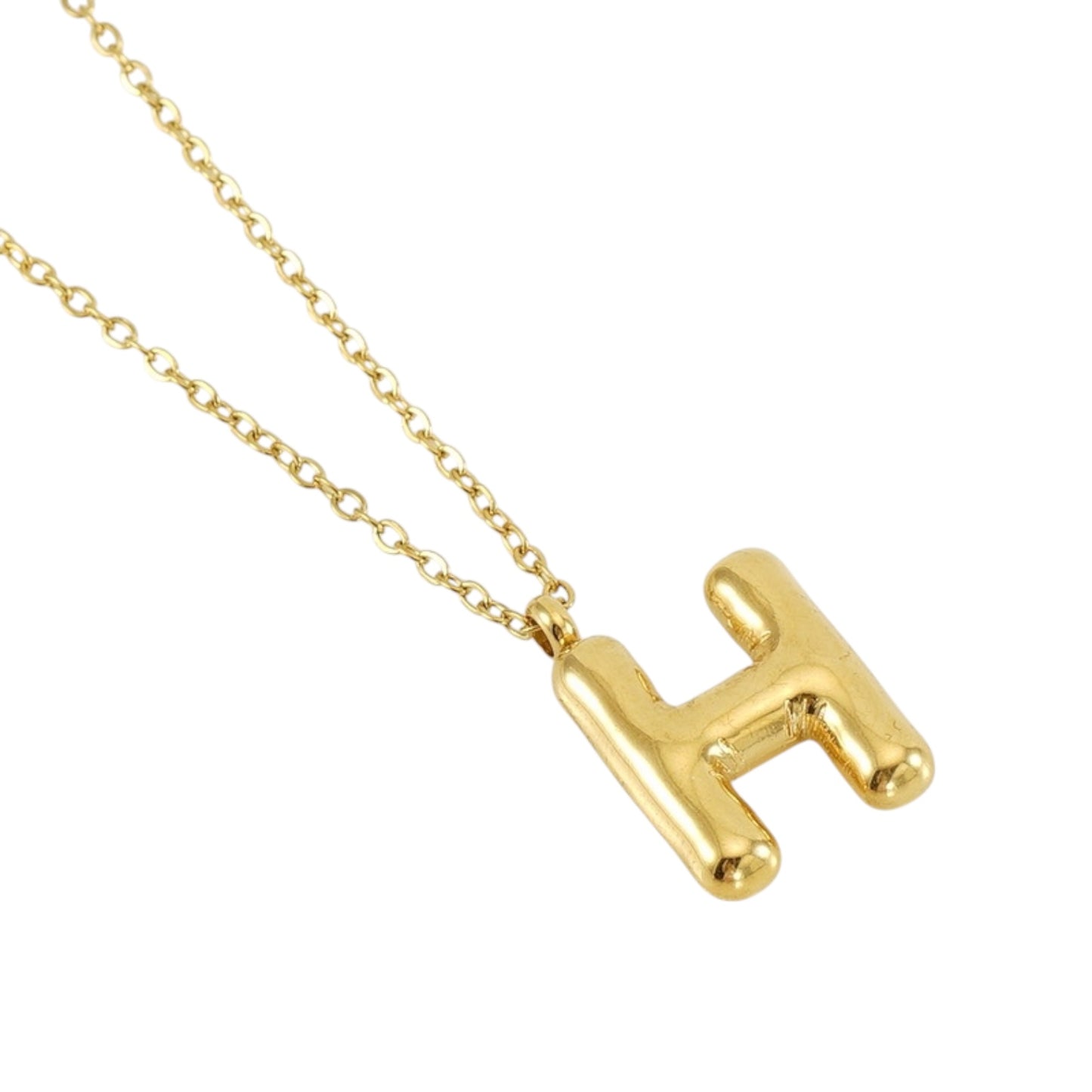 Bubble Zirconia Letters Necklace