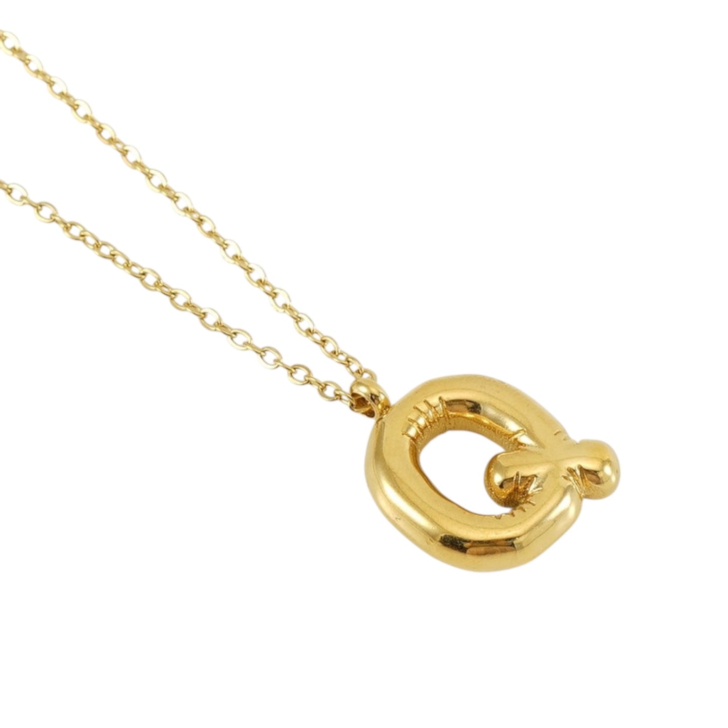 Bubble Zirconia Letters Necklace