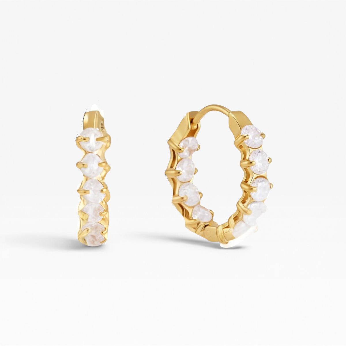 Aurelia Zircon Hoop Earrings