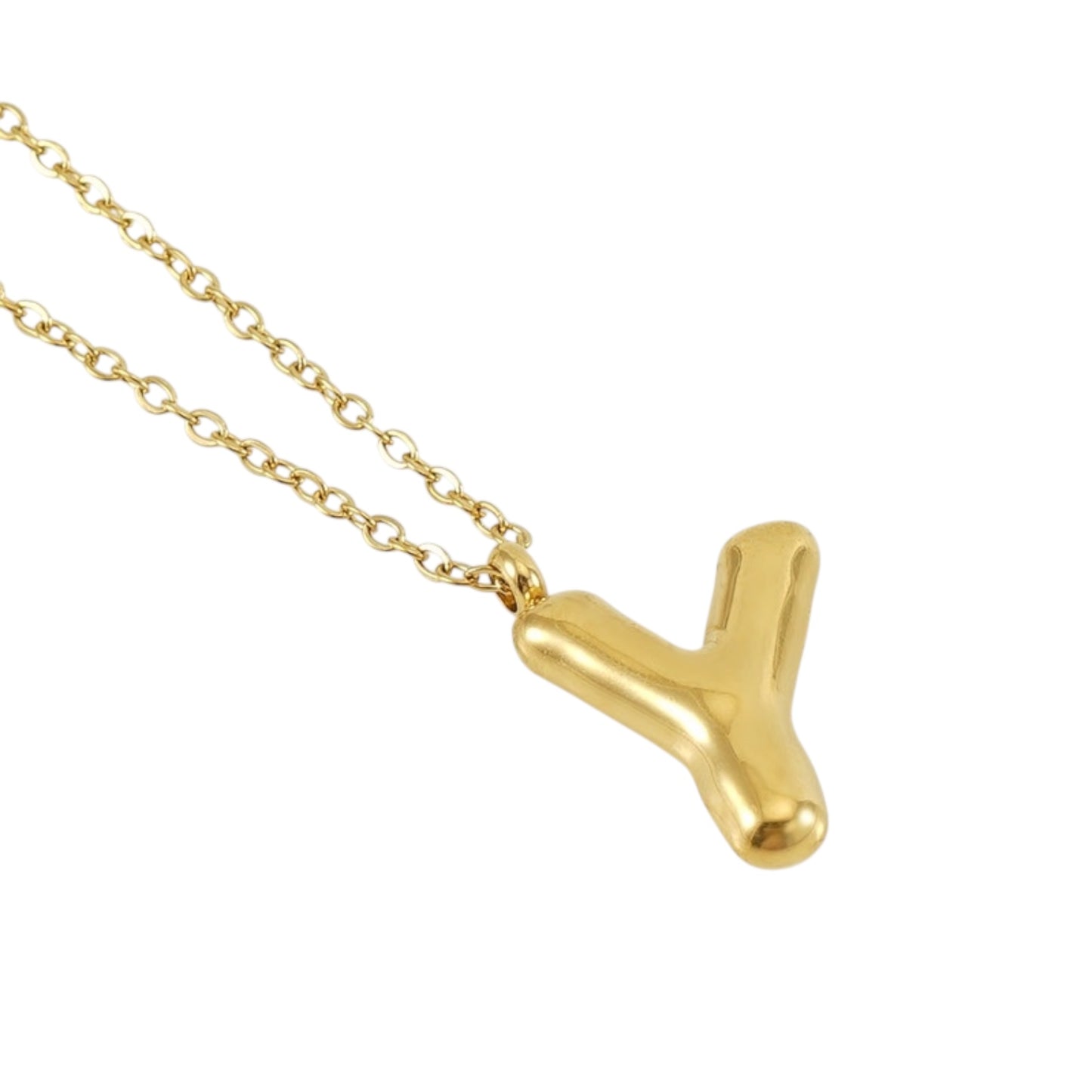 Bubble Zirconia Letters Necklace