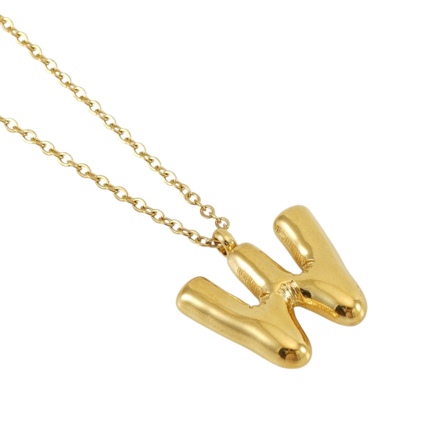 Bubble Zirconia Letters Necklace