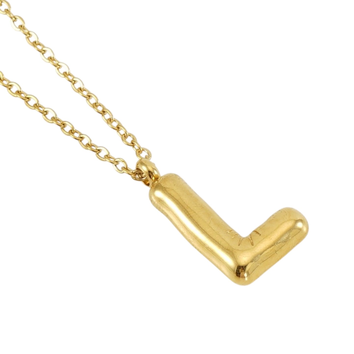 Bubble Zirconia Letters Necklace