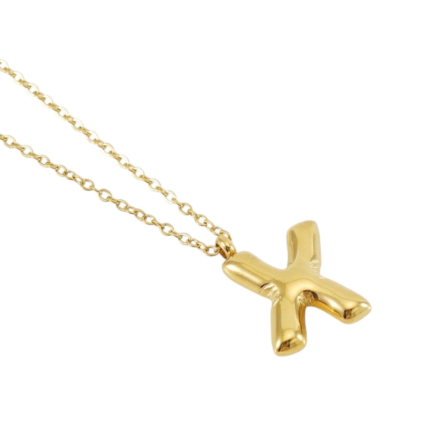Bubble Zirconia Letters Necklace