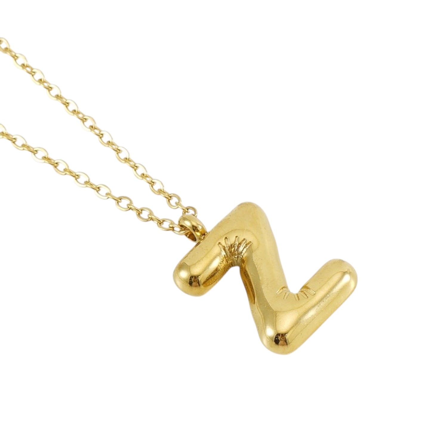 Bubble Zirconia Letters Necklace