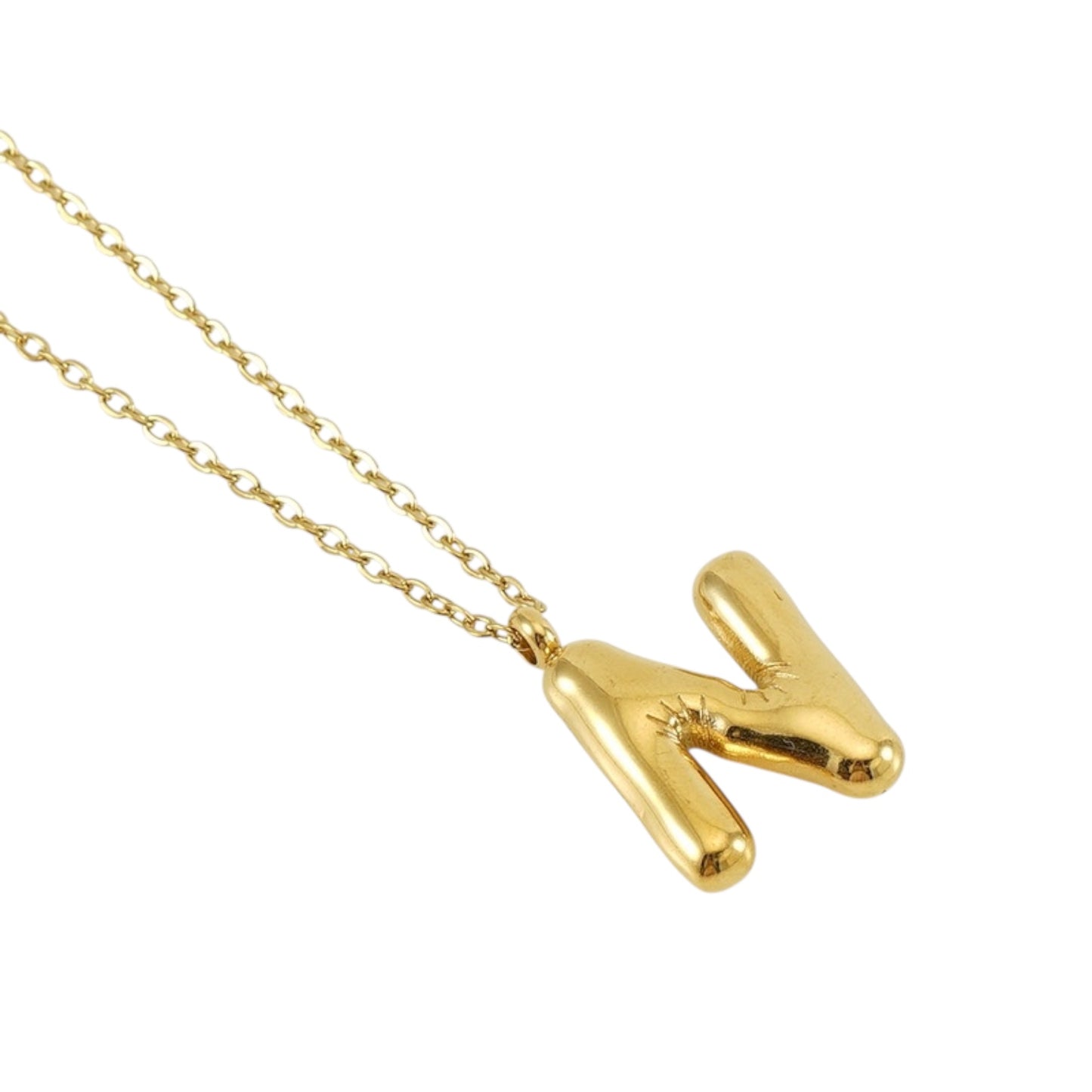 Bubble Zirconia Letters Necklace