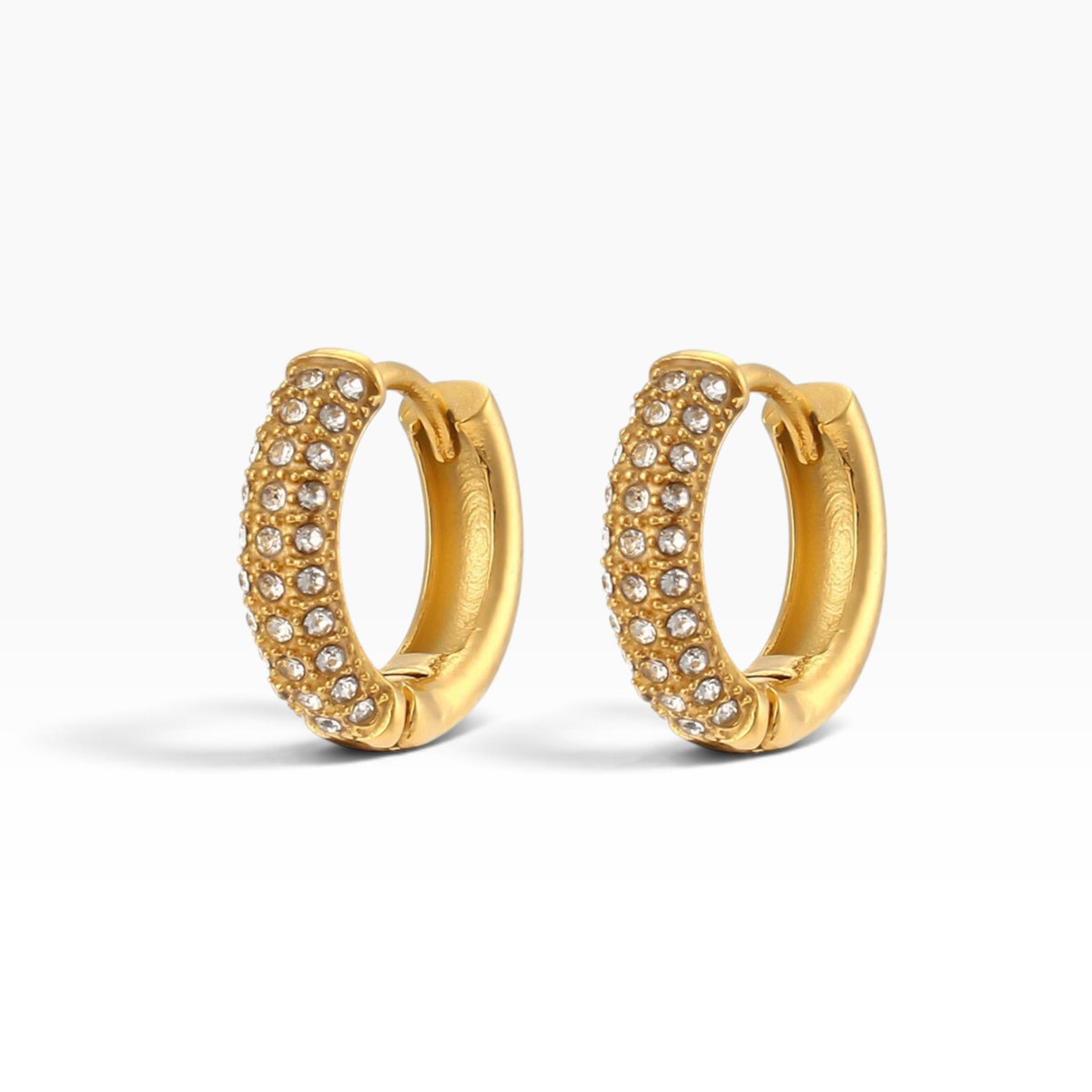 Cassia Pavé Huggie Earrings