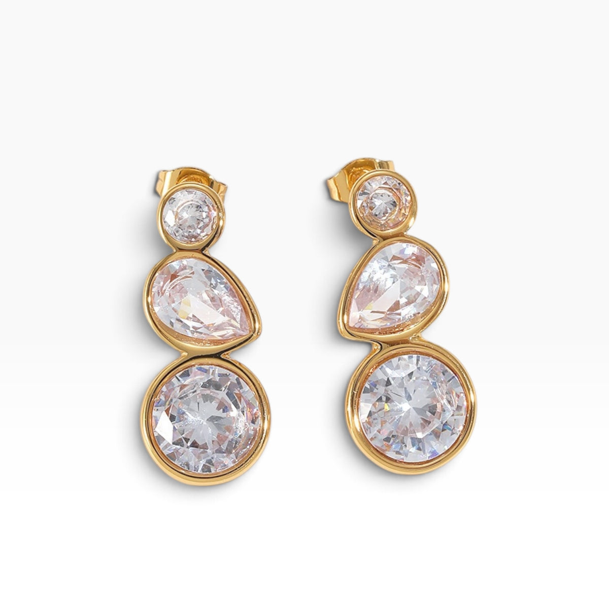 Solene Trio Drop Earrings