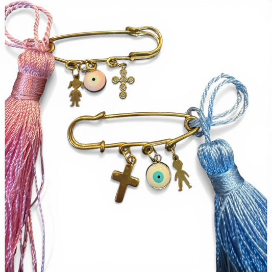 Baby Protection Charms Pin - Handmade