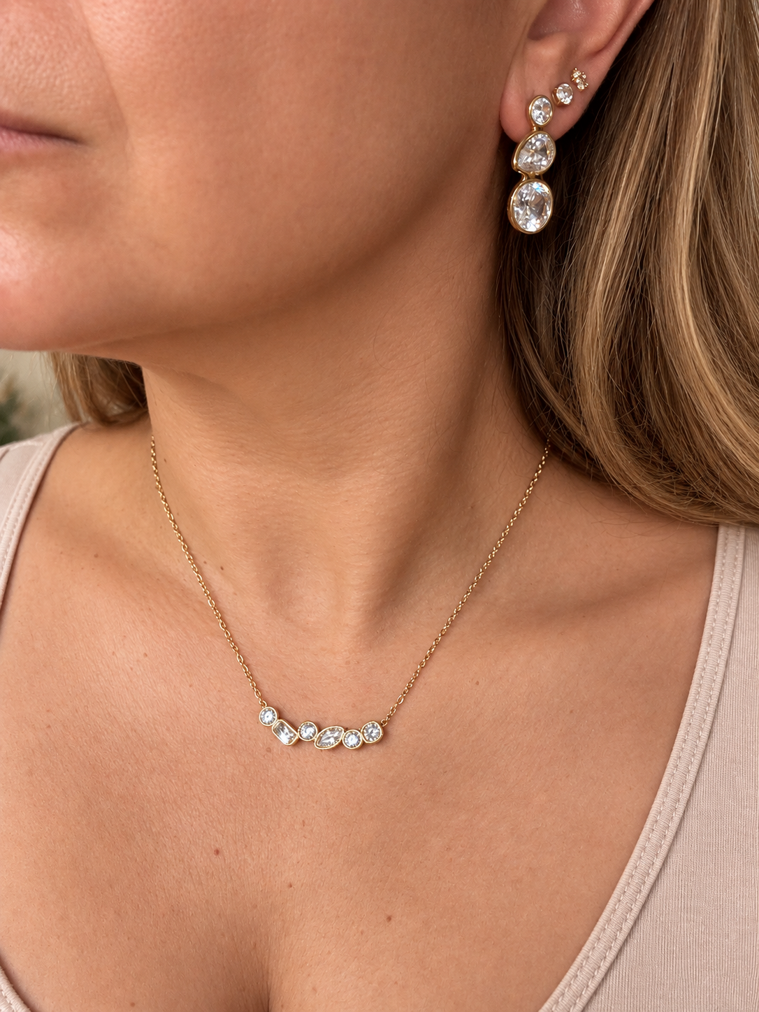 Evania Mixed-Cut Necklace