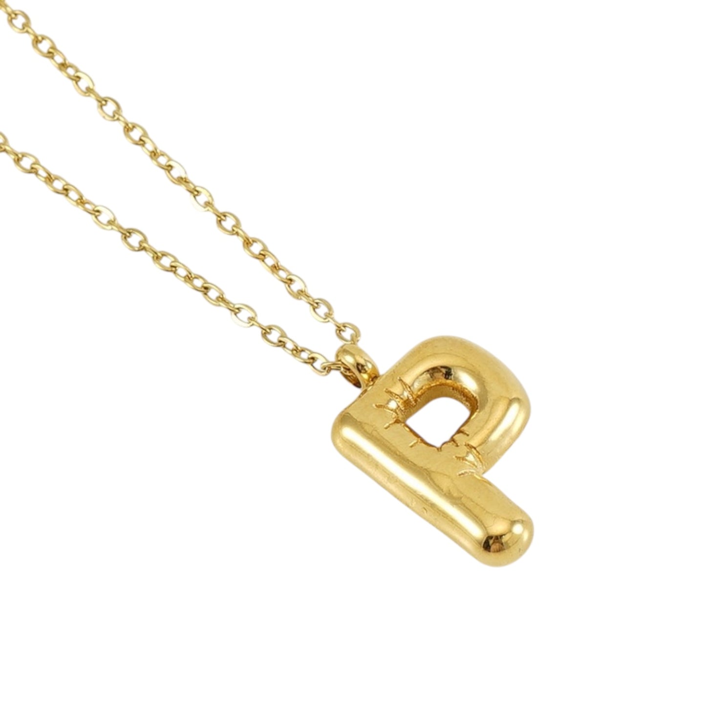 Bubble Zirconia Letters Necklace