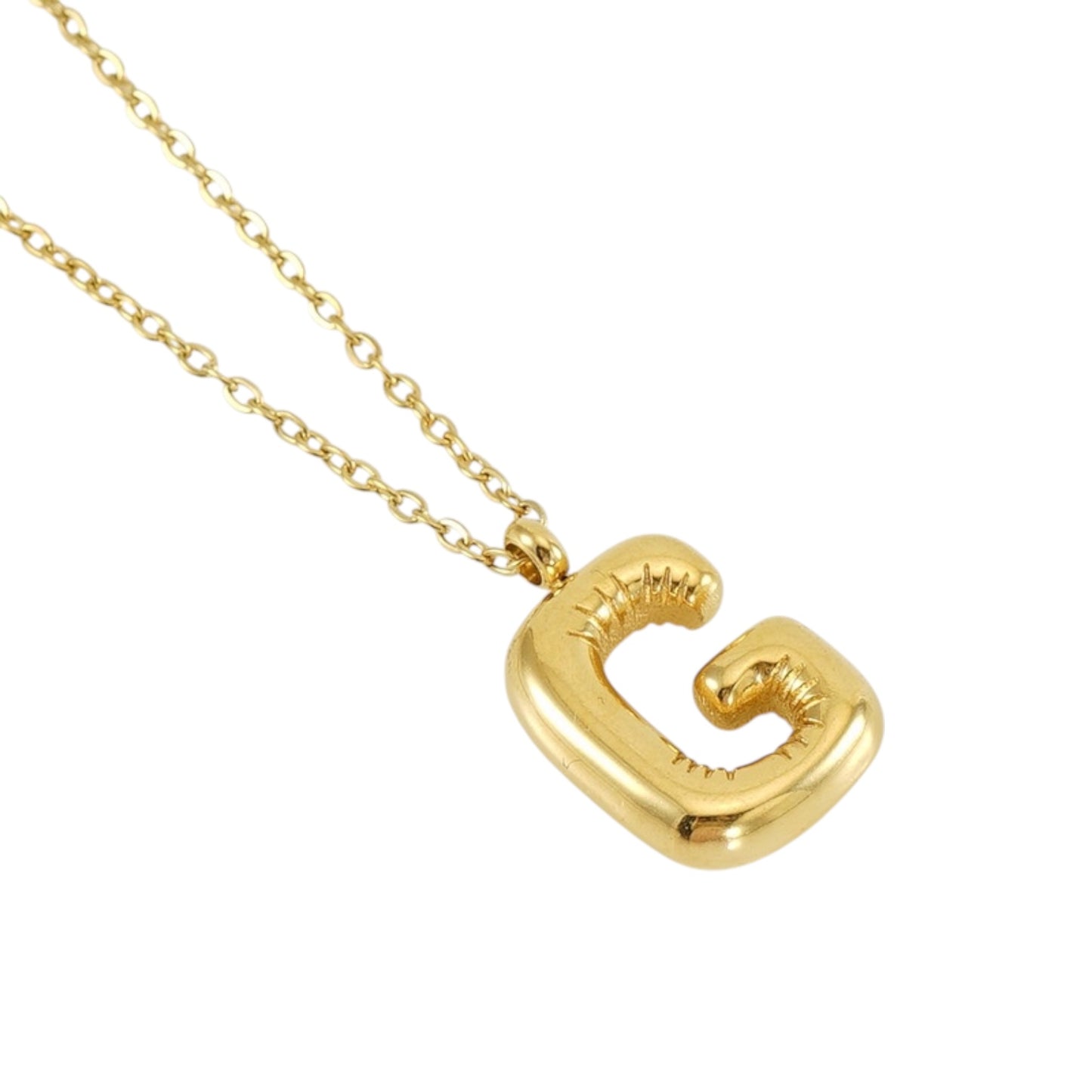 Bubble Zirconia Letters Necklace