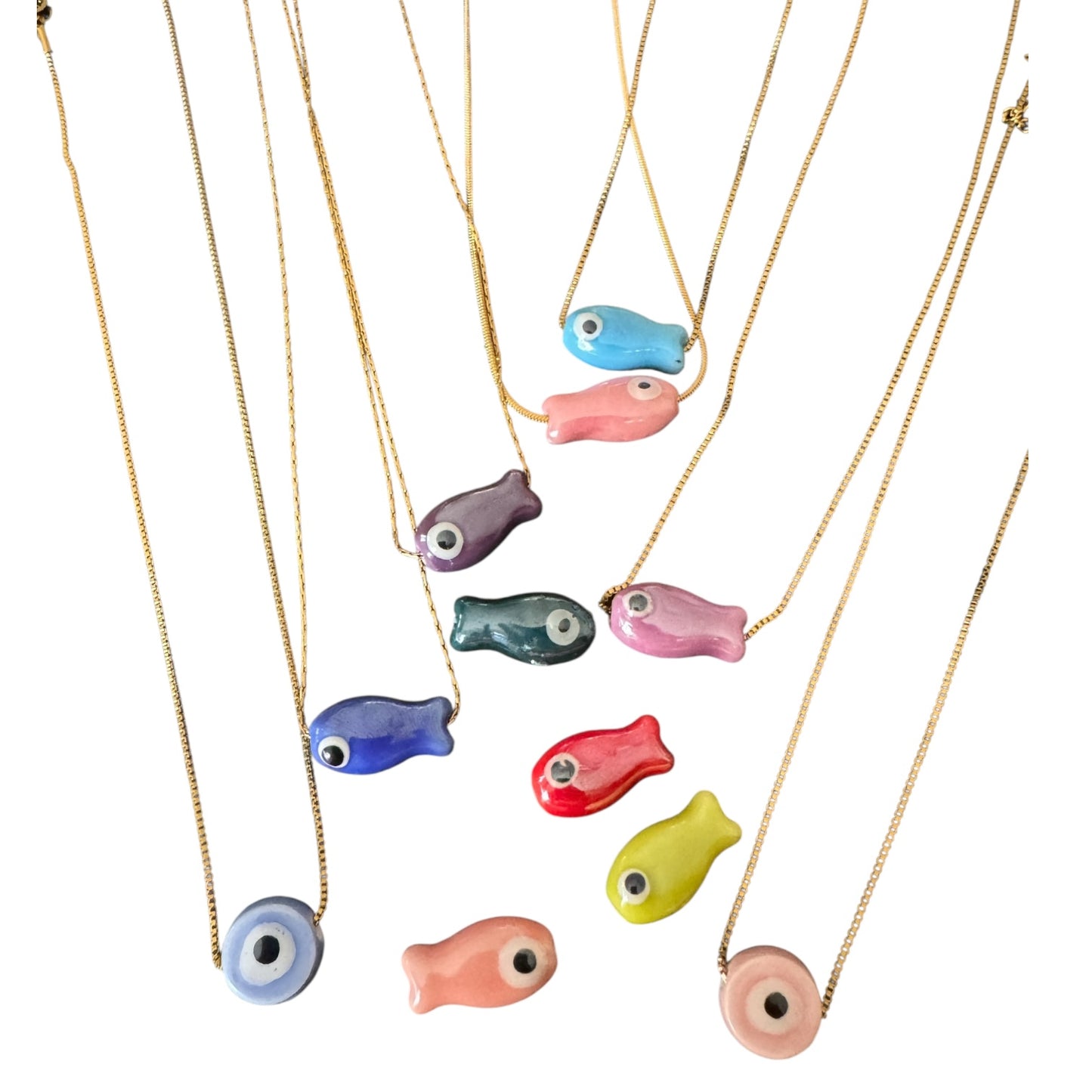 Clay Fish Handmade Necklace