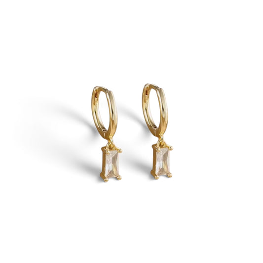 Elara Drop Hoop Earrings