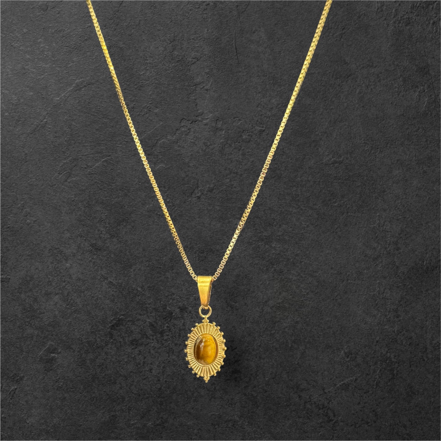 Cateye Charm Necklace Handmade